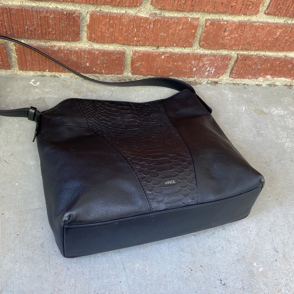 Vince Mod V Python Embossed Bucket Bag - image 5